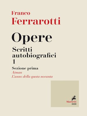 cover image of Opere. Scritti Autobiografici 1